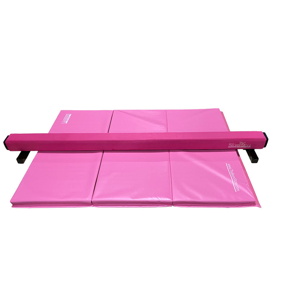 8ft Low Profile Pro Series Suede Gymnastics Beam and Mat Combo The Beam Store CA